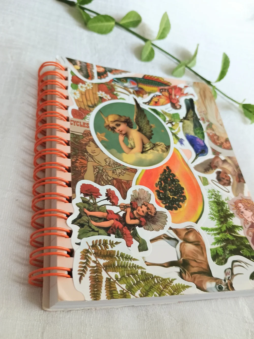 🧚 FAIRY CORE 🧚🏼‍♂️  Small Fairies, Flora & Fauna Decoupage 100 Pg Journal